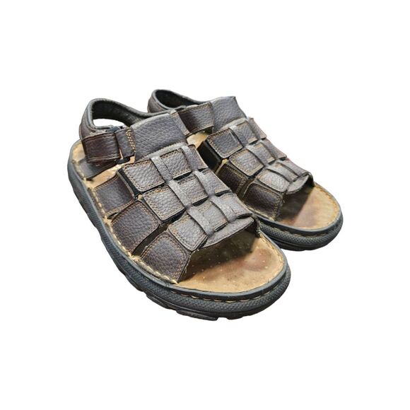 Faded Glory Leather Men's Fisherman's Sandals Size 9 Vintage 90's - Picture 1 of 5